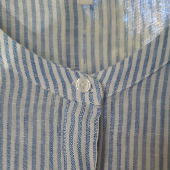 PART TWO 100% LINEN Striped Long Sleeve Dress - Picture 4 of 6